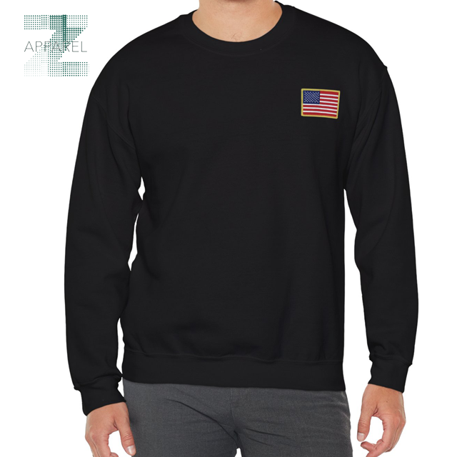 High-Quality Unisex Embroidered Crewneck Sweatshirt - 240gsm, 55% Cotton 45% Polyester