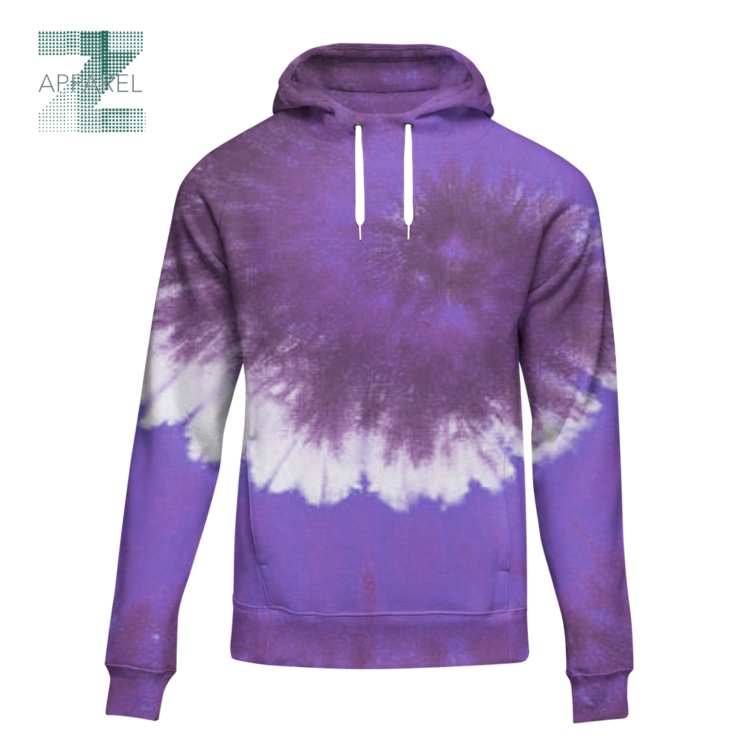 High-Quality 100% Cotton Tie Dye Pullover Hoodie - Custom Logo Men's Sweatshirt