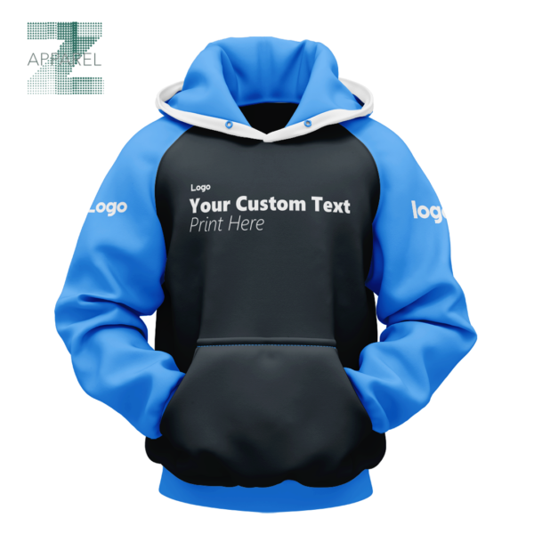 Premium Raglan Sleeves Men's Pullover hoodie 270 gsm Blend of cotton and polyester - Image 3