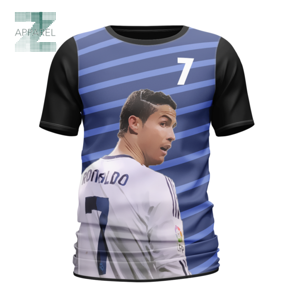 Cristiano Ronaldo 3D Printed T-shirt - High-Quality Casual Men's Short Sleeve Printed Shirt - Image 4