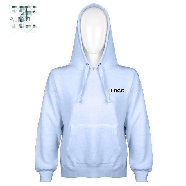 High-Quality Reverse Burnout Fleece Pullover Hoodie for Ladies - 230gsm, 55% Cotton, 45% Polyester