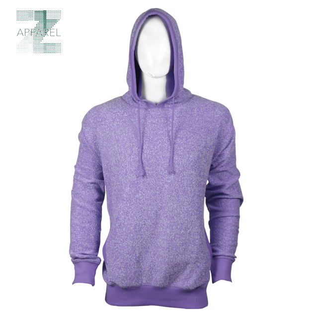 Snow Fleece Pullover Hoodie for Men - 290GSM Reverse Heather Terry - 80% Cotton 20% Polyester