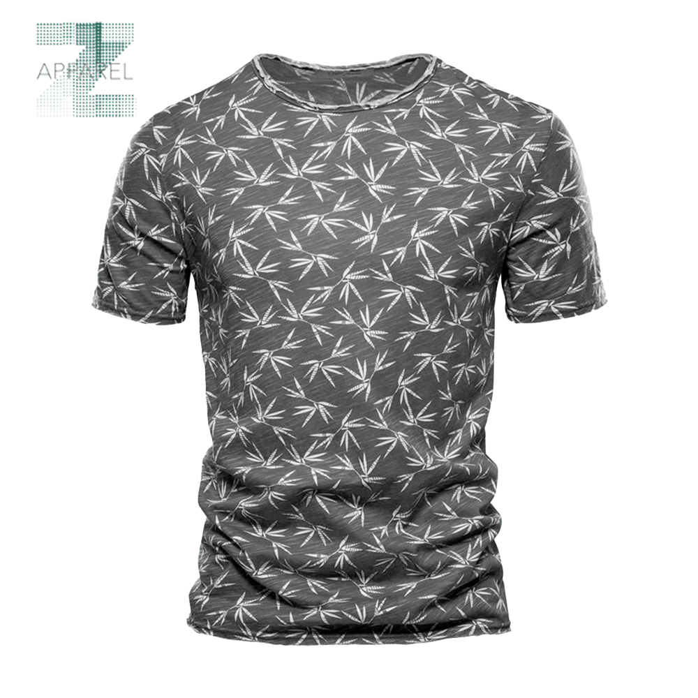 Men's Floral Digital Print T-shirt Crafted with a blend of cotton and polyester Ideal for casual wear