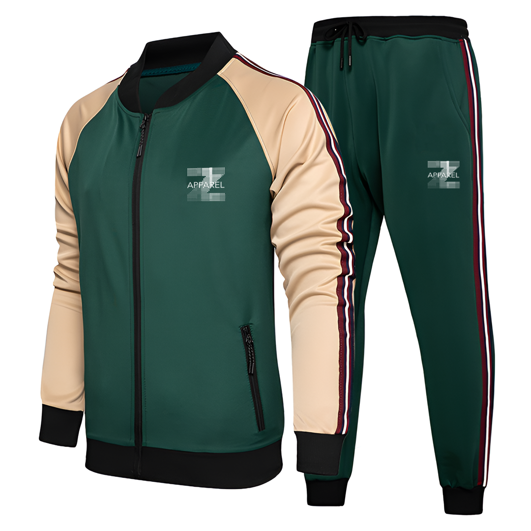 Wholesale Men's Colorblock Tracksuit Gym Wear Jogging Custom Logo