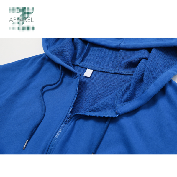 Women's Sportswear Joggers Set High-Quality full zip crop jacket with hood and joggers set warm fleece cotton - Image 4