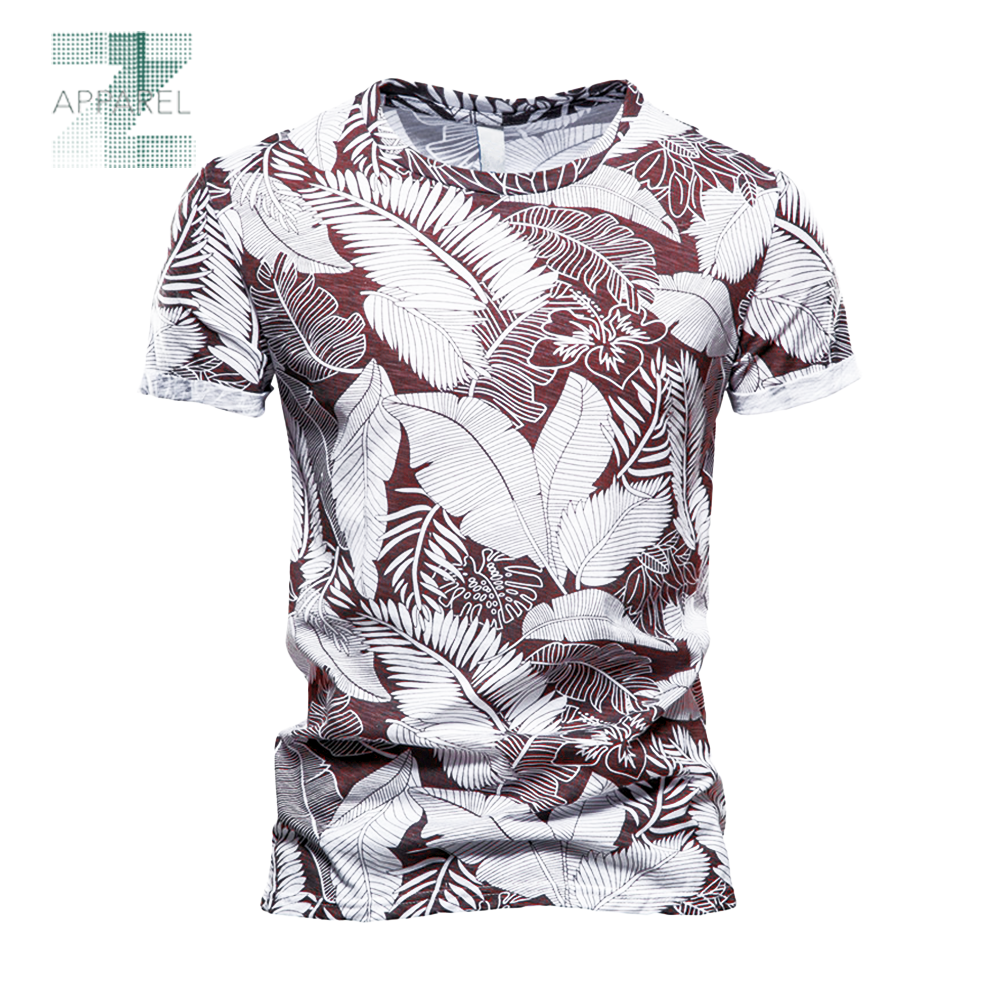 High-Quality Men's Leaf Printed T-Shirt 170gsm combines style and comfort, perfect for casual wear