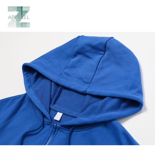 Women's Sportswear Joggers Set High-Quality full zip crop jacket with hood and joggers set warm fleece cotton - Image 3