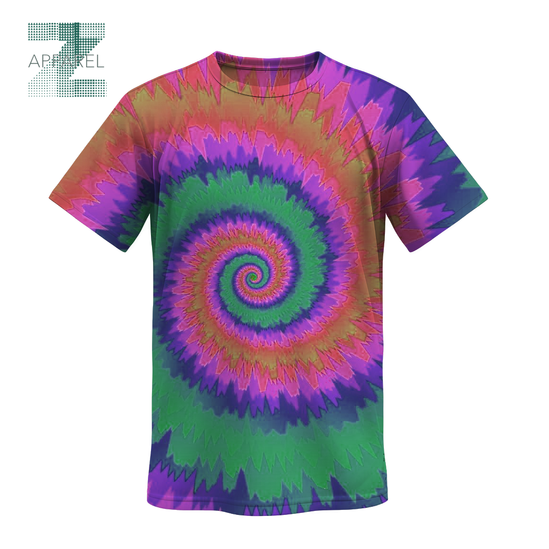 Men's Tie Dye T-Shirt Vibrant and stylish custom tie-dye t-pattern Perfect for casual outings and summer events