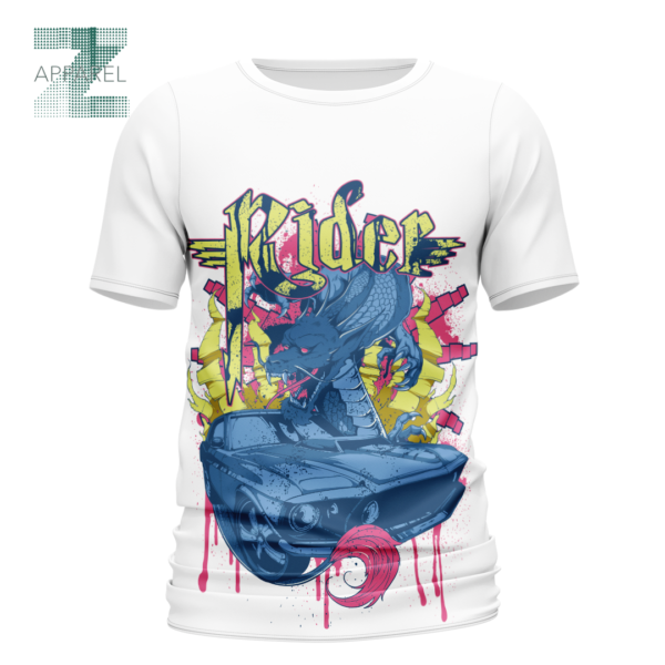 Round Neck Printed T-Shirt Custom Graphic 3D Sublimation Printed 100% Cotton perfect for casual wear - Image 2