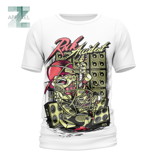 Round Neck Printed T-Shirt Custom Graphic 3D Sublimation Printed 100% Cotton perfect for casual wear - Image 4