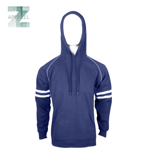 Sueded Fleece Women's Hoodie with Stripes on Sleeves designed for comfort and durability - Image 2