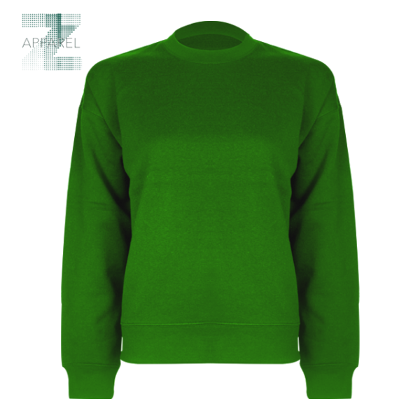 High-Quality Custom Logo Long Sleeve Ladies Fleece Crewneck - 300gsm - Image 4